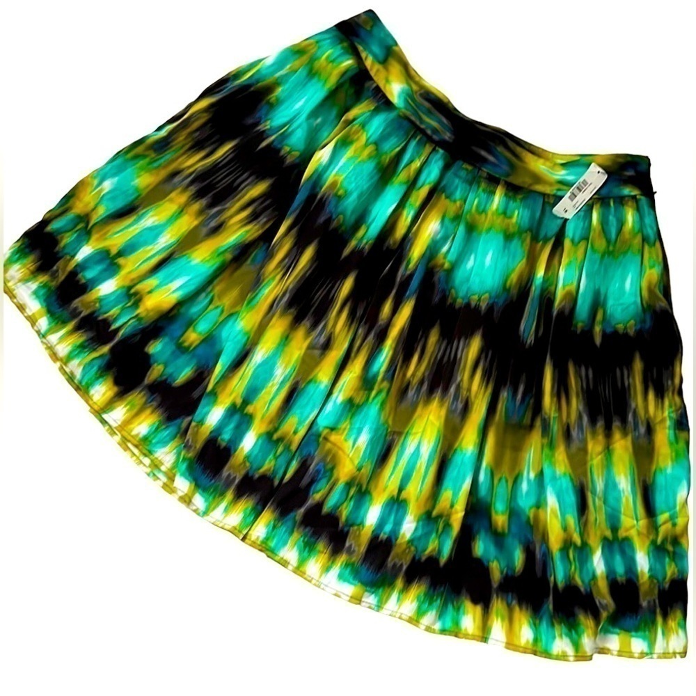 WORTHINGTON Teal Combo Flare Fully Lined Skirt, Size 18, NWT.
